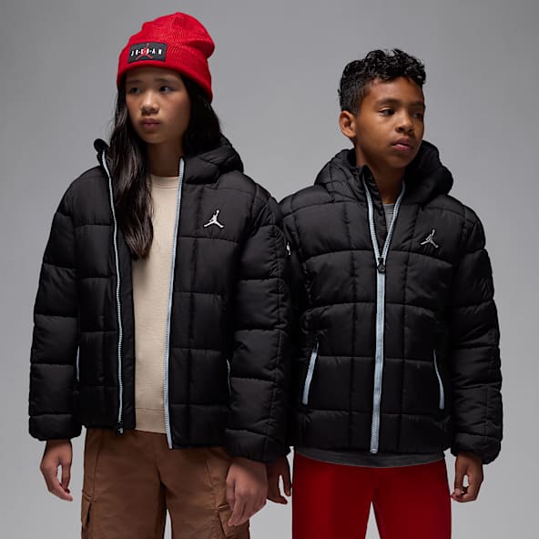 Jordan ブラックダウンジャケット キッズ用 ジョーダン（JORDAN）（キッズ）ジュニア ジョーダン FAUX